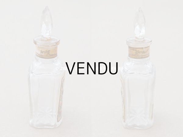 画像4: アンティーク 香水瓶 パウダーピンクのラベル ESSENCE GIROFLEE FLEUR - AU BON MARCHE - (4)