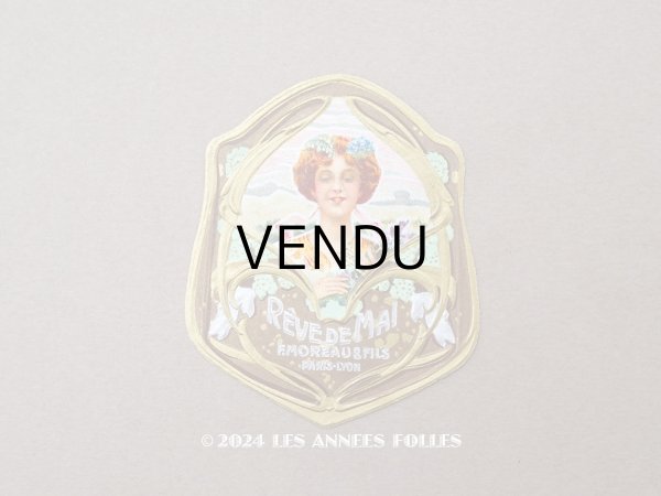 画像1: アンティーク パフュームラベル REVE DE MAI - F.MOREAU & FILS PARIS - (1)