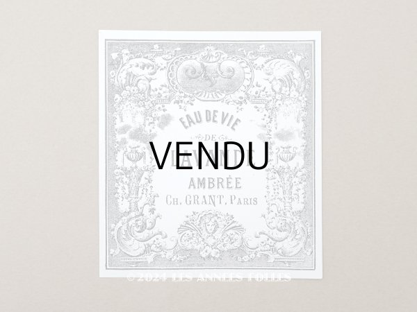 画像1: 19世紀末 アンティーク パフュームラベル EAU DE VIE DE LAVANDE AMBREE - CH.GRANT PARIS - (1)