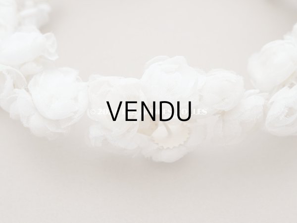 画像6: アンティーク コットンオーガンジーの薔薇の花冠 ティアラ (6)