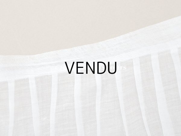 画像3: 1900年頃 アンティーク 幅広 ドレスパーツ プリーツ レース付き 1.56m 幅17.5cm コットンオーガンジー (3)