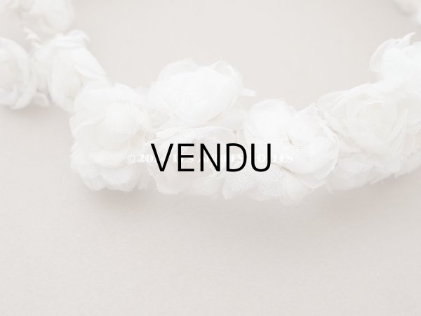 画像5: アンティーク コットンオーガンジーの薔薇の花冠 ティアラ (5)