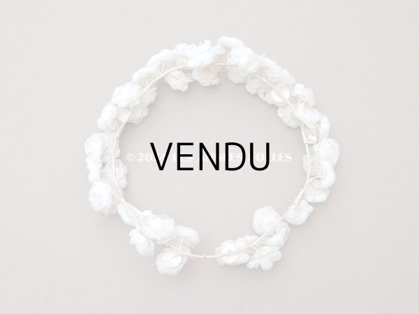 画像11: アンティーク コットンオーガンジーの薔薇の花冠 ティアラ (11)