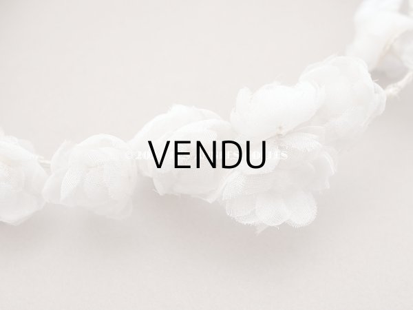 画像10: アンティーク コットンオーガンジーの薔薇の花冠 ティアラ (10)