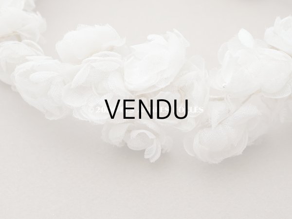 画像7: アンティーク コットンオーガンジーの薔薇の花冠 ティアラ (7)