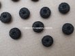 画像3: アンティーク 8~9mm シルク製 くるみボタン 渦巻き 極小 黒 11ピースのセット (3)