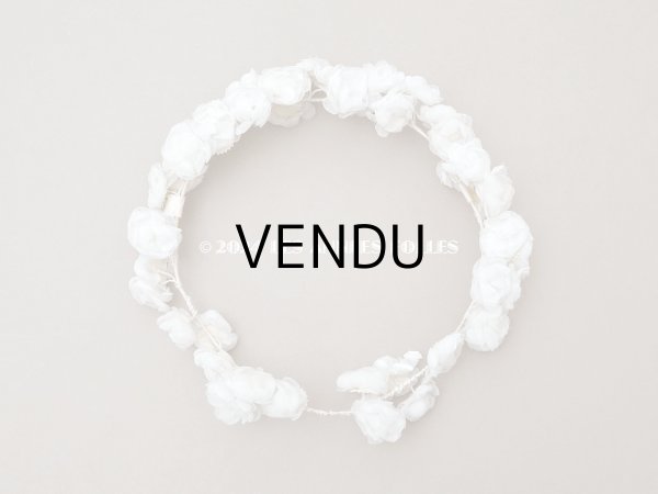 画像3: アンティーク コットンオーガンジーの薔薇の花冠 ティアラ (3)