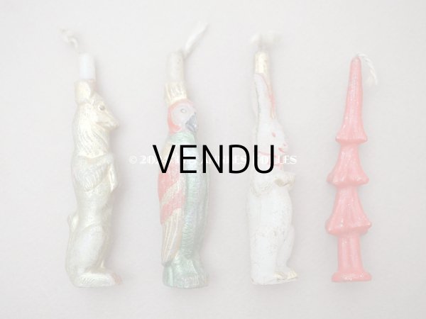 画像6: 1900年頃 アンティーク クリスマス用 キャンドル 4点セット (6)