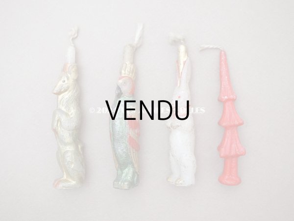 画像5: 1900年頃 アンティーク クリスマス用 キャンドル 4点セット (5)