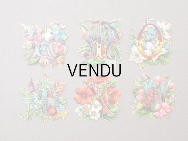 画像4: ＊蚤の市＊1900年頃 アンティーク ダイカットクロモ 16点のセット (4)