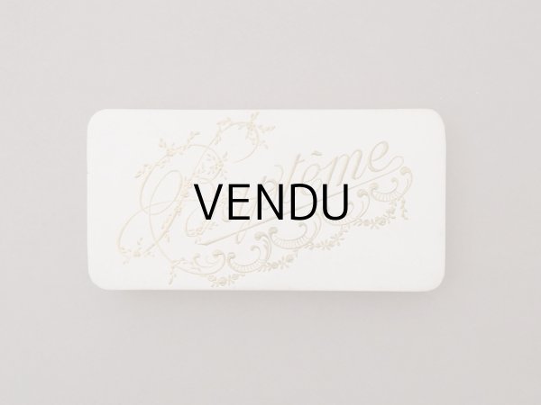 画像3: アンティーク  ドラジェのお菓子箱 アイボリー BAPTEME 薔薇のガーランド  (3)