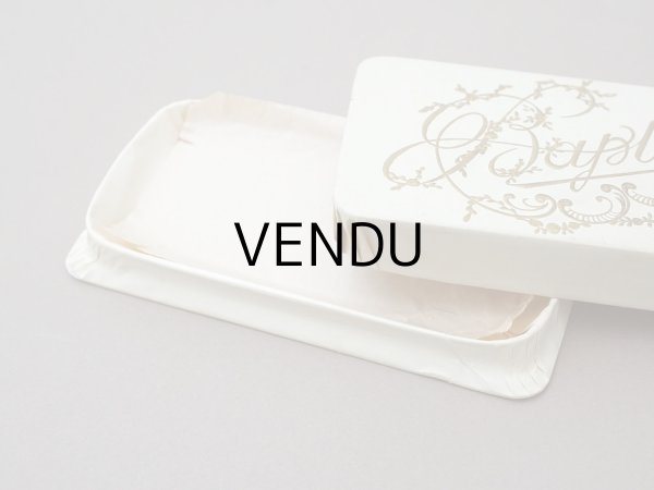 画像9: アンティーク  ドラジェのお菓子箱 アイボリー BAPTEME 薔薇のガーランド  (9)