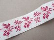 画像3: 19世紀末 アンティーク 花模様 ジャガード織リボン 87cm 2.4cm幅   (3)