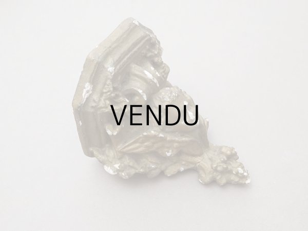 画像4: ＊蚤の市＊19世紀末 天使の石膏の小さな飾り棚 2点セット ウォールシェルフ アンティーク  (4)