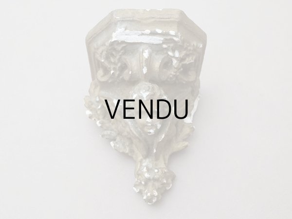 画像7: ＊蚤の市＊19世紀末 天使の石膏の小さな飾り棚 2点セット ウォールシェルフ アンティーク  (7)