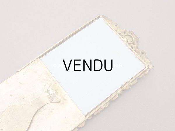 画像12: 【クリスマスセール2024対象外】19世紀末 アンティーク  ブロンズ製 フォトフレーム  薔薇とリボンのガーランド (12)