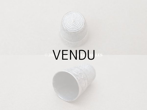 画像4: 1900年頃 アンティーク ヤドリギ シルバー製 指ぬき 裁縫道具 (4)