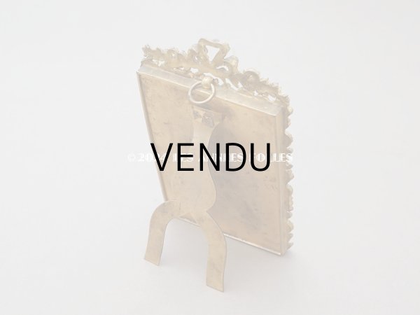 画像15: 【クリスマスセール2024対象外】19世紀末 アンティーク  ブロンズ製 フォトフレーム  薔薇とリボンのガーランド (15)