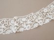 画像5: アンティーク デュシェスレース 花模様 エクリュ 手編みのボビンレース (5)