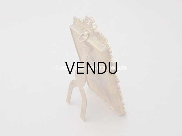 画像14: 【クリスマスセール2024対象外】19世紀末 アンティーク  ブロンズ製 フォトフレーム  薔薇とリボンのガーランド (14)