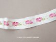 画像1: 19世紀 アンティーク シルク製 リボン ピンクの薔薇 (1)