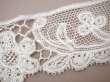 画像7: アンティーク レース 花とリボンのガーランド 手編みのボビンレース＆ニードルレース 1.4m 生成り (7)