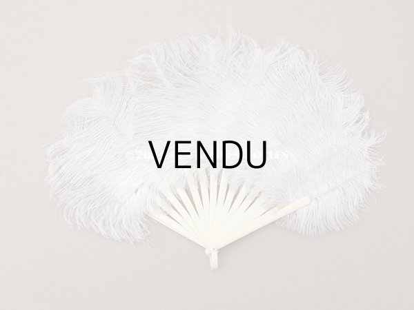 画像2: アンティーク ドール用 フェザーのファン 扇子 (2)