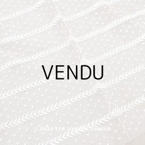 画像: 【クリスマスセール2024対象外】アンティーク ドット刺繍入り チュールレース  生成り 43×100cm