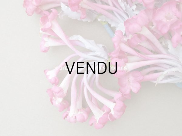 画像5: 【クリスマスセール2024対象外】アンティーク ピンクの大きな布花 花魁草 ラベル付き (5)