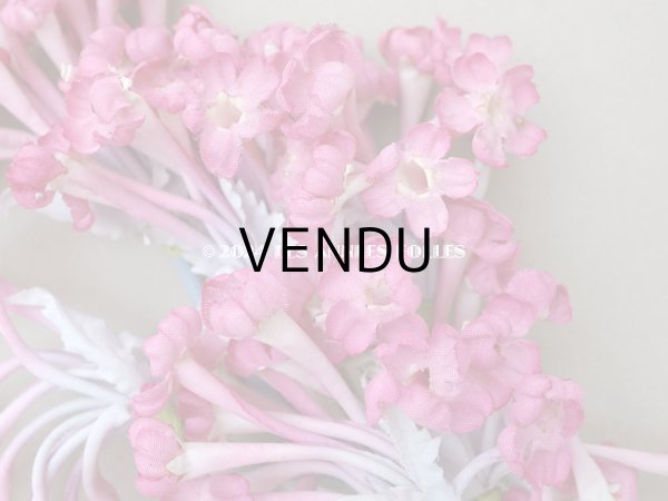 画像4: 【クリスマスセール2024対象外】アンティーク ピンクの大きな布花 花魁草 ラベル付き (4)