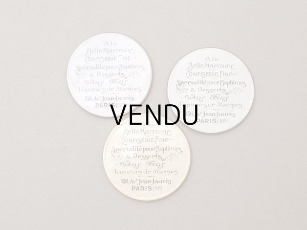 画像1: アンティーク コンフィズリーの手鏡 ハンドミラー (1)