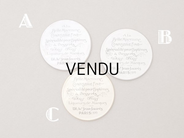 画像2: アンティーク コンフィズリーの手鏡 ハンドミラー (2)