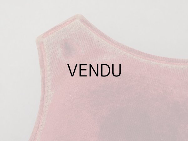 画像4: アンティーク ベルベットの台座 脚付き グレナディンレッド (4)