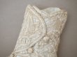 画像13: 1900年頃 アンティーク ベビーシューズ  花模様 手編みのレース&シルクサテン パウダーブルー (13)