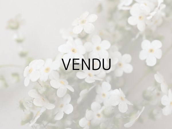 画像8: アンティーク 大きなブーケ オフホワイトの小さな布花 ラベル付き (8)