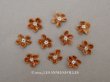 画像1: アンティーク 布花 ベルベットの花びら 10ピースのセット キャメル 18mm (1)