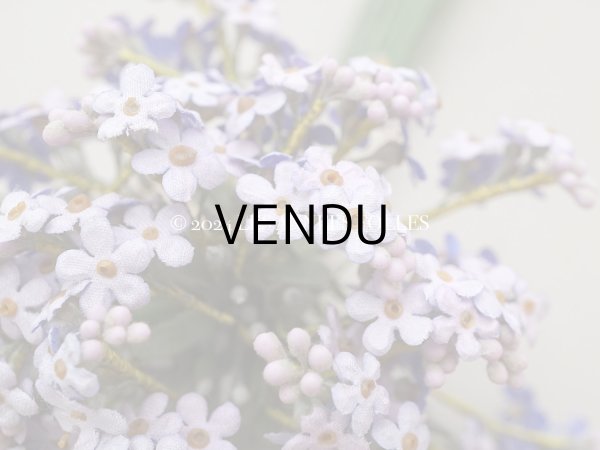 画像11: アンティーク 大きなブーケ ラヴェンダー色 小さな勿忘草の布花 200輪 ラベル付き  (11)