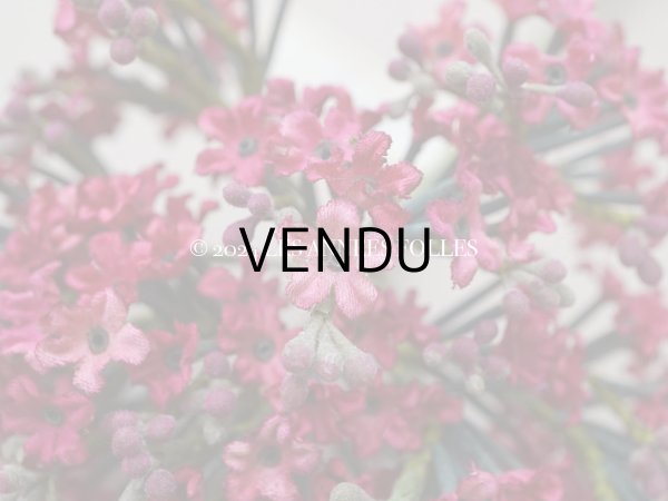 画像4: アンティーク 大きなブーケ ラズベリーピンク 小さな布花 165輪 ラベル付き  (4)