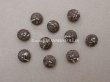 画像3: 1850年頃 アンティーク シルク製 くるみボタン ブラウン＆ホワイト 9mm 10ピースのセット (3)
