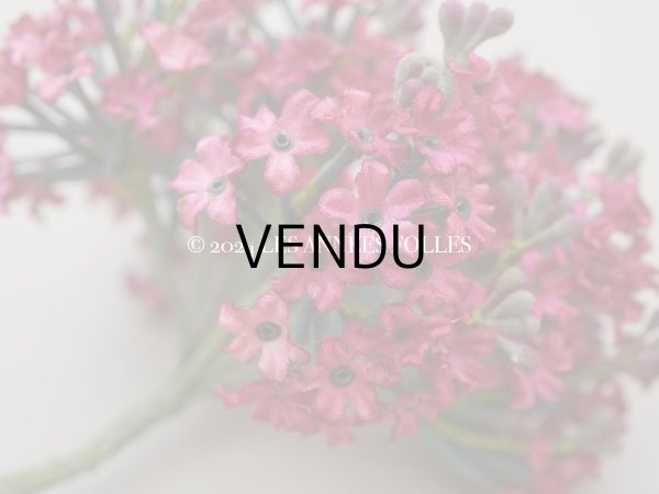 画像5: アンティーク 大きなブーケ ラズベリーピンク 小さな布花 165輪 ラベル付き  (5)