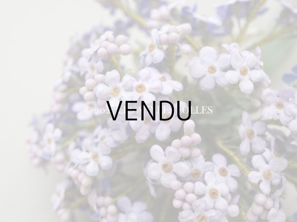 画像5: アンティーク 大きなブーケ ラヴェンダー色 小さな勿忘草の布花 200輪 ラベル付き  (5)