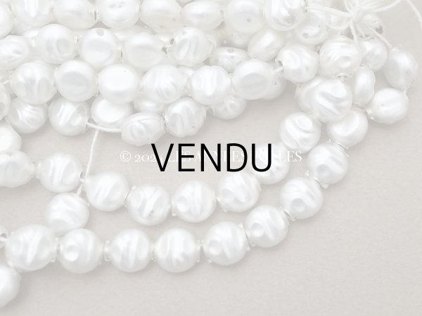 画像7: アンティーク スフレビーズ バロック シルバー 8mm 吹きガラス製ビーズ  (7)