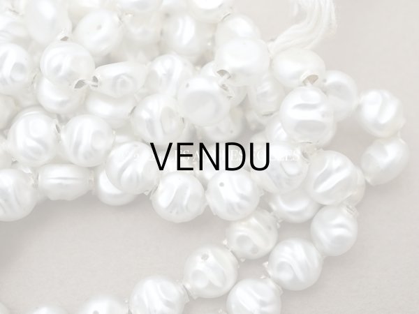 画像5: アンティーク スフレビーズ バロック シルバー 8mm 吹きガラス製ビーズ  (5)