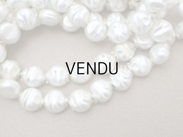 画像3: アンティーク スフレビーズ バロック シルバー 8mm 吹きガラス製ビーズ  (3)