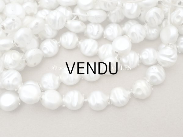 画像8: アンティーク スフレビーズ バロック シルバー 8mm 吹きガラス製ビーズ  (8)