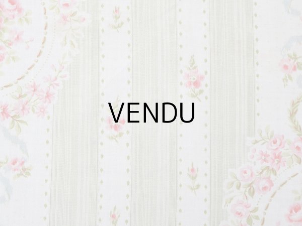 画像4: アンティーク  薔薇のメダイヨン ファブリック 79×91cm (4)