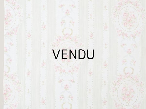 画像6: アンティーク  薔薇のメダイヨン ファブリック 79×91cm (6)