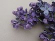 画像11: アンティーク ライラックの大きな布花 紫 ラベル付きシルク＆ベルベット (11)