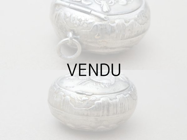 画像7: アンティーク 菫のパウダーケース  (7)