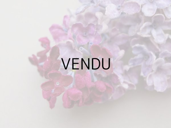 画像7: アンティーク ライラックの大きな布花 ベルベット 薄紫 ラベル付き (7)